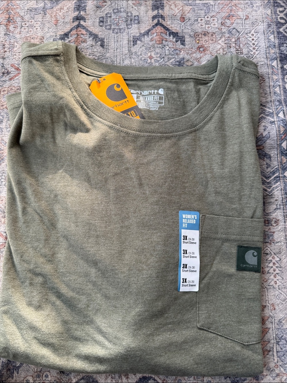 Carhartt Men’s Short Sleeve Pocket Tee in Olive